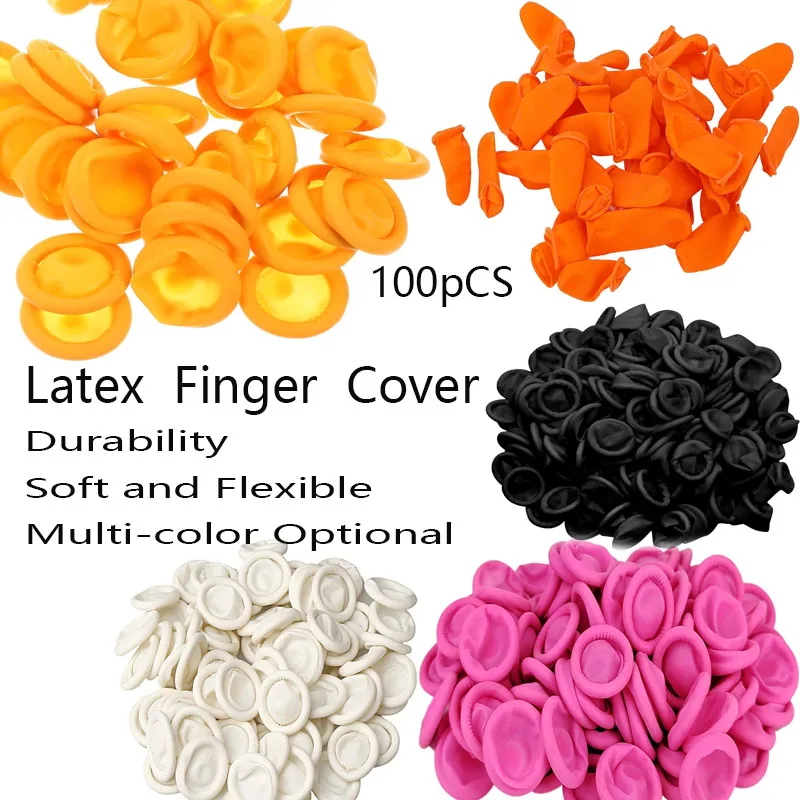 50/100PCS Latex Finger Cots Anti Static Disposable Finger Rubber Gloves Fingertips Protector Watch Repair Tools