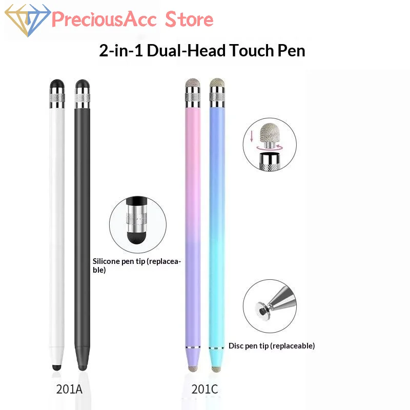 Mesh Fiber Stylus Pen Dual Nib Capacitive Touch Screen Drawing Tool for Smartphone Tablet Art Writing  Precision