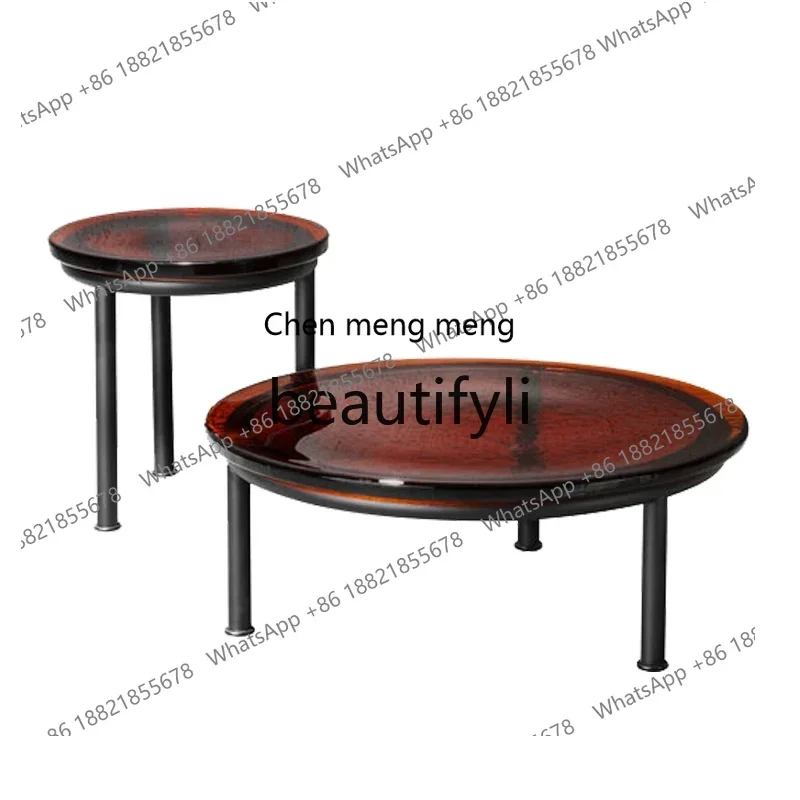 

N178 G Designer model room size set crystal cast glass, creative transparent suspended coffee table customization