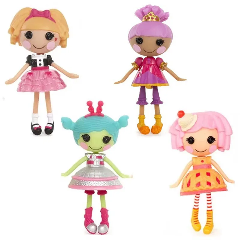 4PCS Set Mini Lalaloopsy Doll Figure Toy Collection 8cm Fashion Kids Toys Dolls for Girls Children Gifts