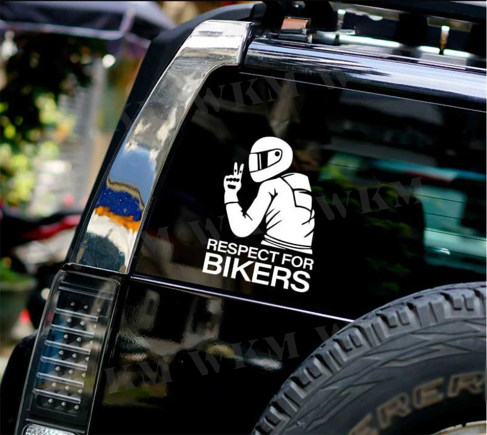 Motorcycle Reflector Sticker Decal Waterproof Reflective Sticker Motorcycle Car Respect for Bikers Vinyl 3D Sticker