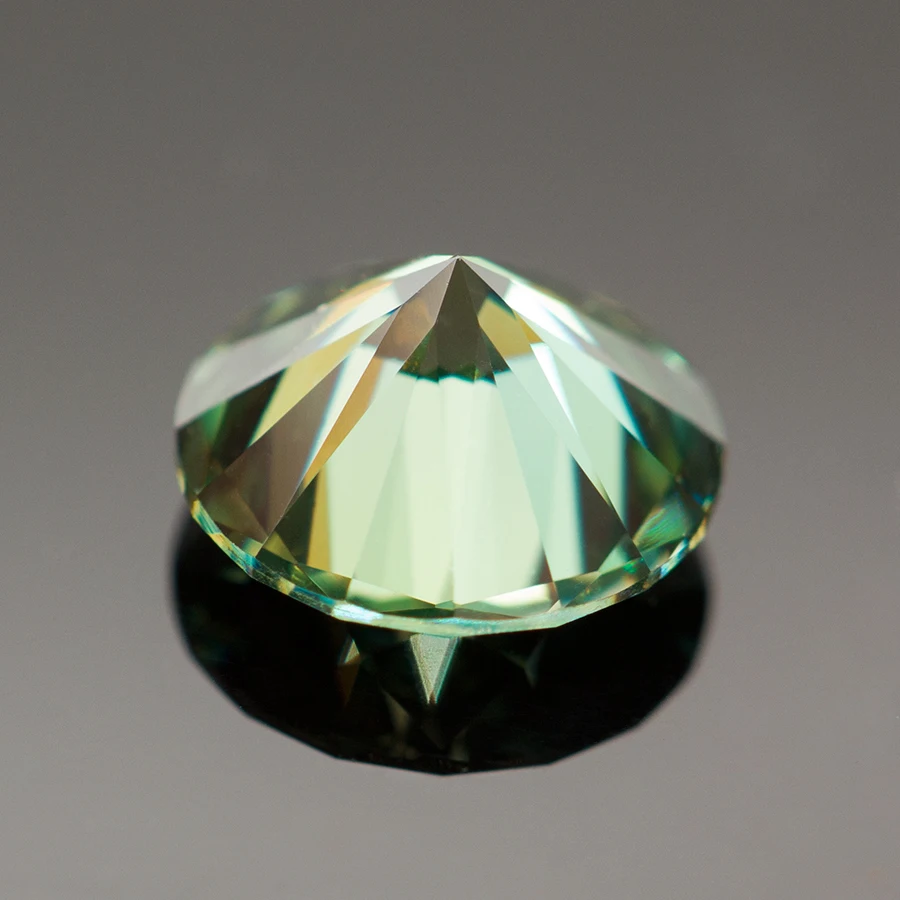 Pierre Moissanite verte ne se décolore jamais, avec certificat GRA rond 0.5-20.0ct VVS1, diamant de laboratoire, pierres précieuses en vrac, testeur passé