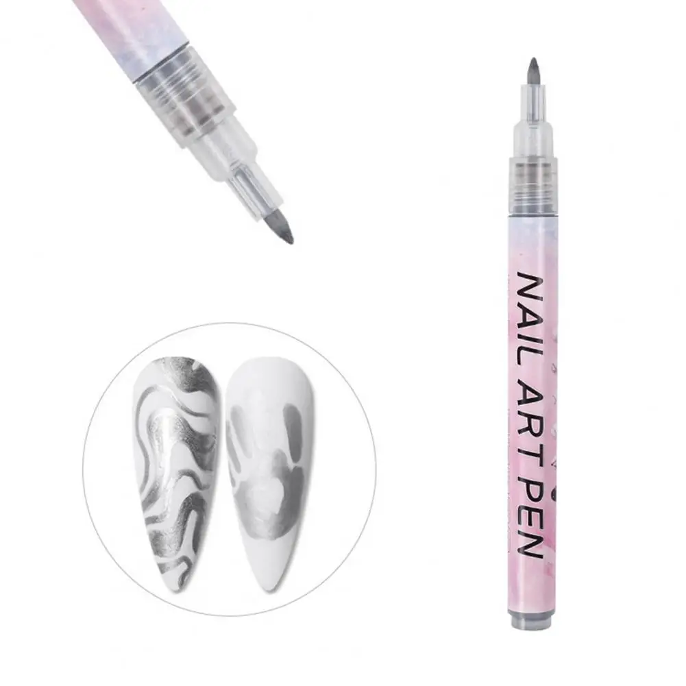 

12Pcs Nail Art Pen Quick Dry Vibrant Color Saturation Water-Resistant Grip DIY Nail Graffiti Pens Manicure Painting Tool