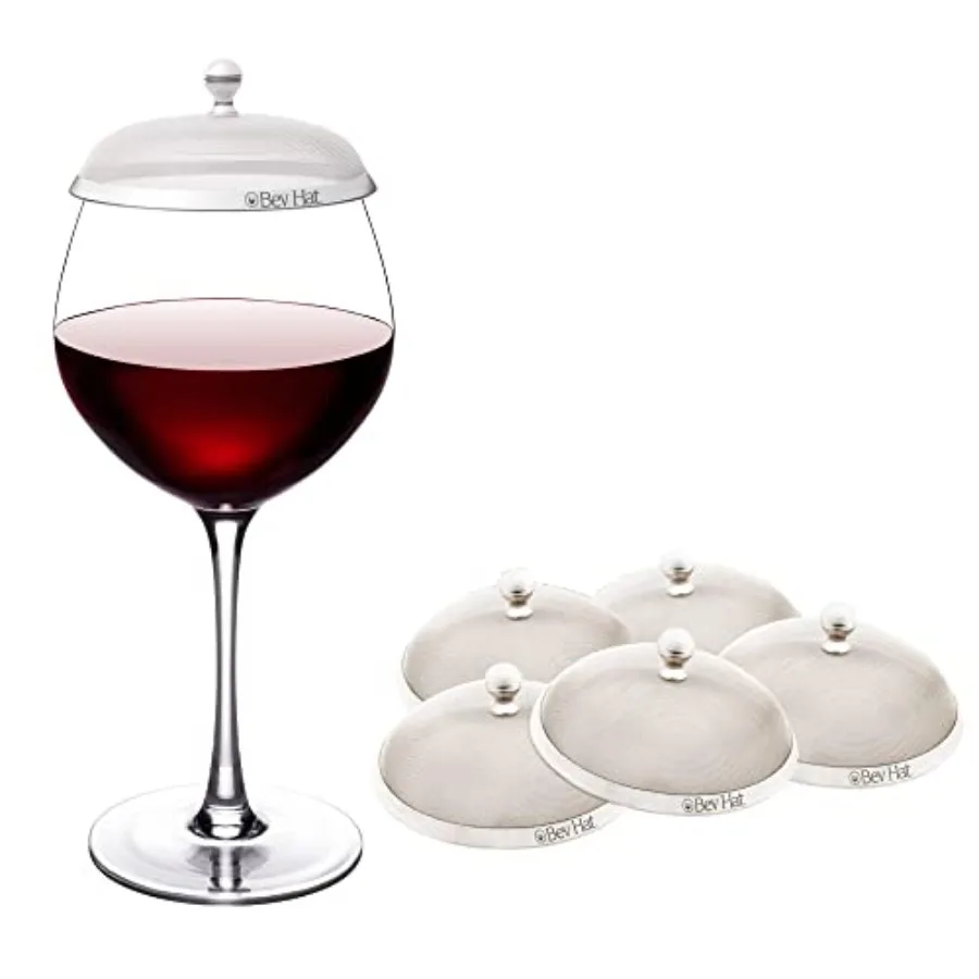 

Stainless Steel Drink Covers 6 Pack Wine Glass Covers for Outdoors Protect Cocktails Coffee Mugs Tea Cups Beers Keep Bugs Out W