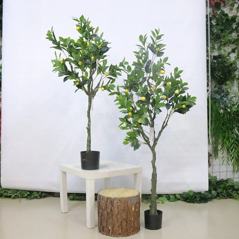 

Simulation plant lemon tree with fruit shopping mall indoor living room decoration lemon tree bonsai