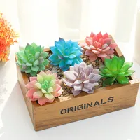 Artificial Succulents Plants Home Garden Bedroom Office Desktop Mini Bonsai Christmas Halloween Party Decor Fake Plants DIY