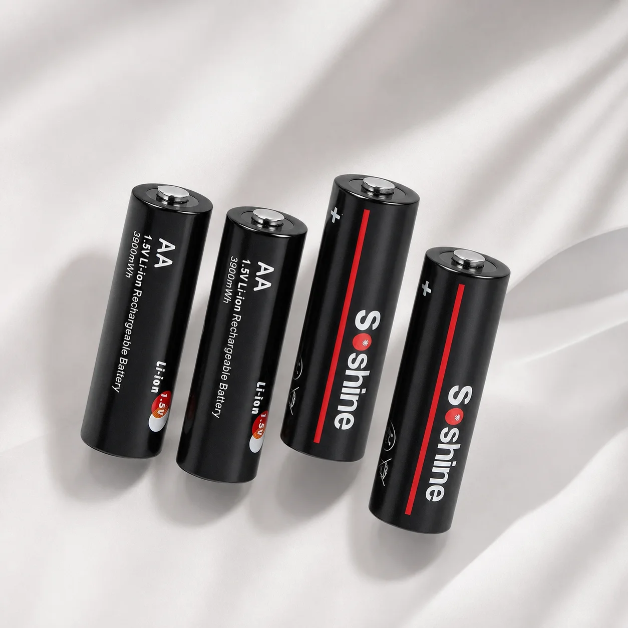 Rechargeable AA Lithium Battery 3900mWh 1.5V, Long Lasting Replacement for Clocks, Smoke Detectors, Smart Charge Devices