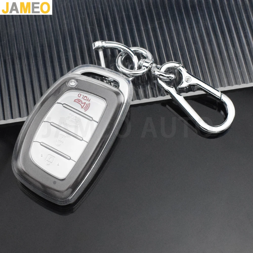 

Transparent Car Remote Key Case Cover Shell Fob for Hyundai Tucson Santa Fe Rena Sonata Elantra Creta Ix35 Ix45 I10 I30 I40