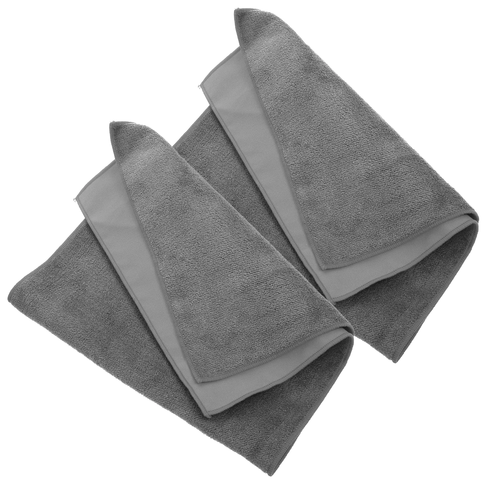 

2pcs Car Drying Towel Super Absorbent Reusable Suede Cloth Gentle Paint No Scratch Large Size Double Gray Cleaning for Cars