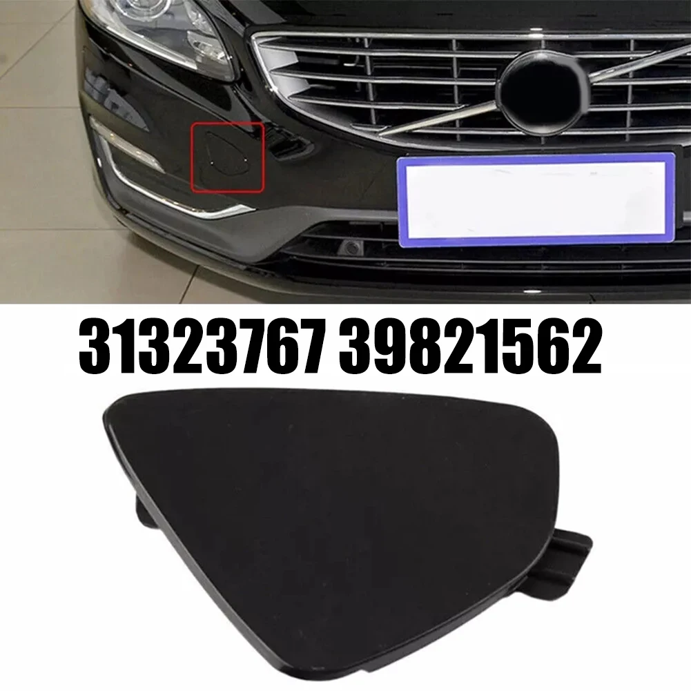 Car Front Bumper Tow Hook Eye Cover Cap Black Plastic Trailer Trim Cap For Volvo XC60 2014-2017 31323767 39821562 Exterior Part