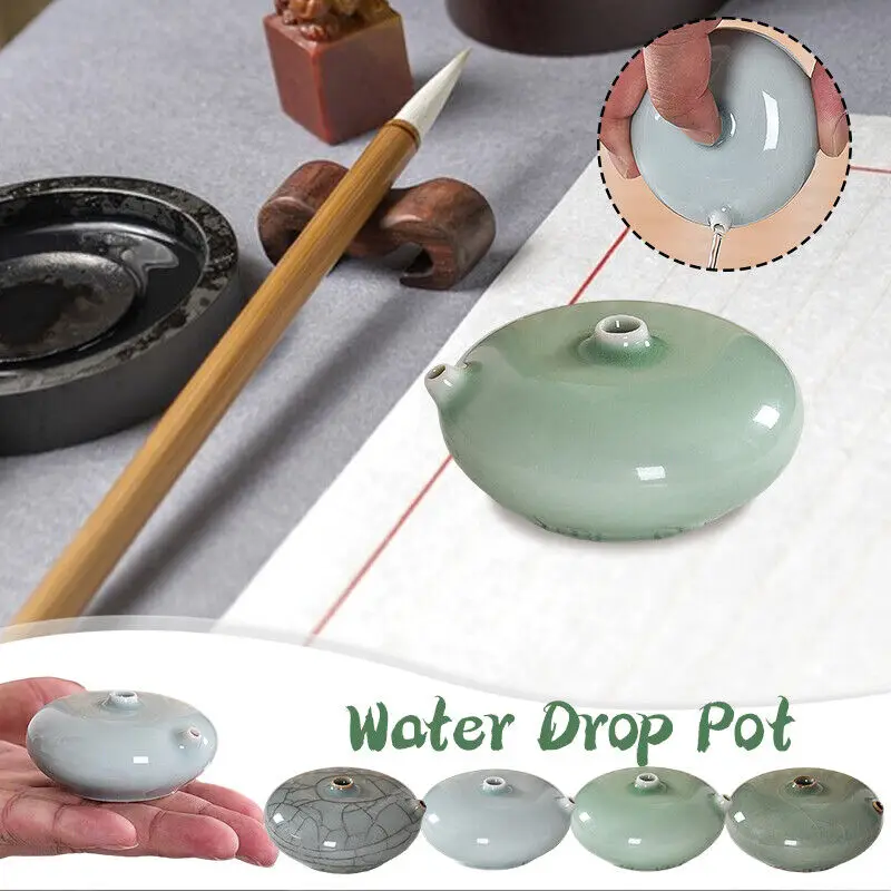 Water Drop Ceramic Inkstone Calligraphy Water Cup Ink Drop Pot Four Treasures Of The Study Porcelain Water Dropper Container