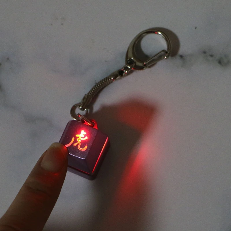 

RGB Mechanical Keychain Light Up Backlit For Keyboard Switches Tester With LED Light Stress Relief Dropship