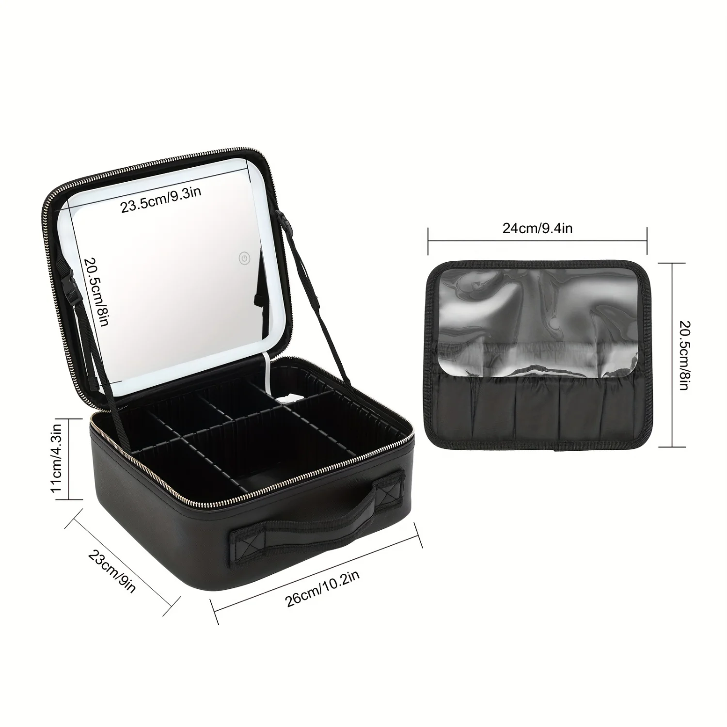 

Travel LED Cosmetic Bag Organizer, Zipper Toiletry Wash for Shops - Stay Organized and Stylish!