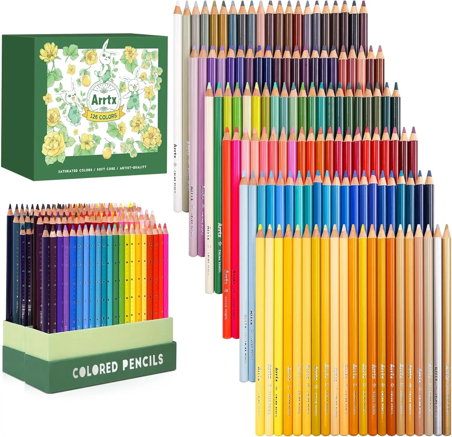 Arrtx lápis colorido, núcleo macio, alta luminosidade, pigmentos ricos, lápis de desenho, colorir, esboçar, 72, 126