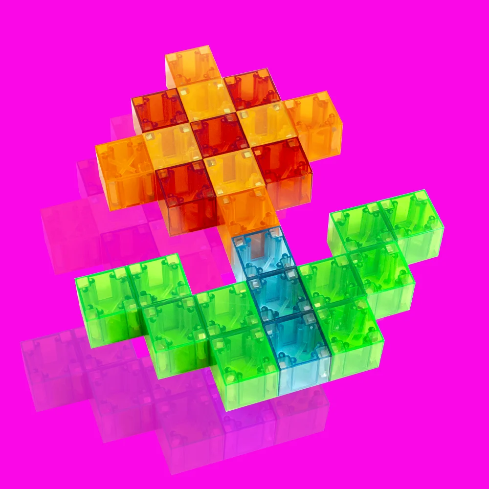 DIY Magnete Spielzeug Transparent 27PCS Kinder Magnetische Gebäude Würfel Blöcke Konstruktion Perfekte Geschenke für Kinder Pädagogisches Spielzeug