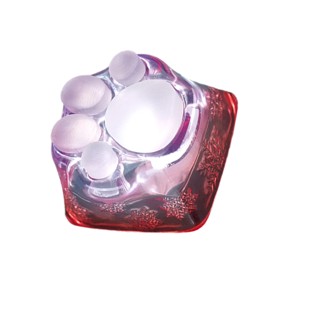 

Cute Cat Paw Shaped Transparent Keycap For Mechanical Keyboard Bright Rgb Backlight Smooth Surface Protective Cover Game Player