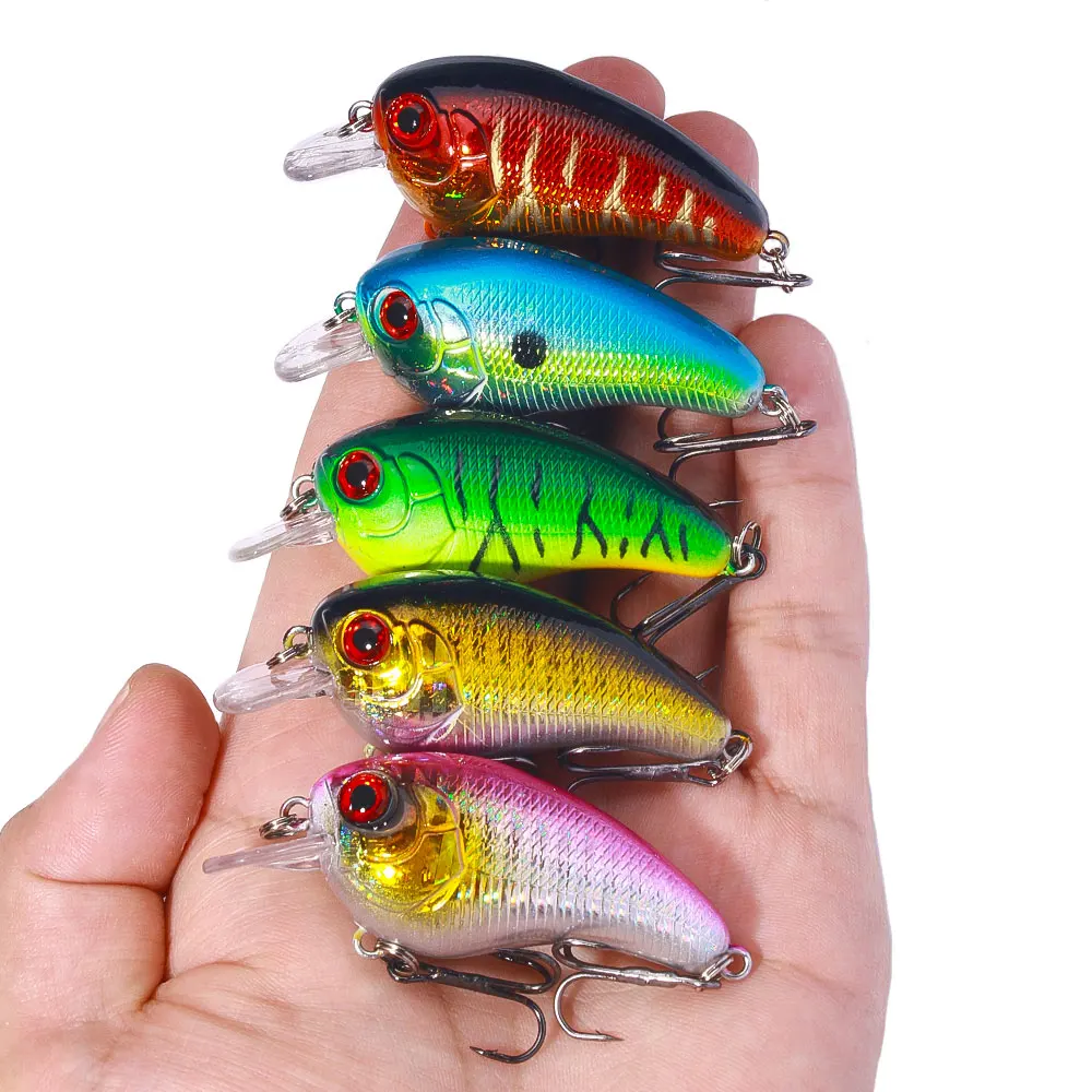 NEWUP Basskiller Crankbaits Wobbler Fishing Lures Oval Bill Floating Erratic Action Hard Bait Wobbler Trout Lure for Shallow