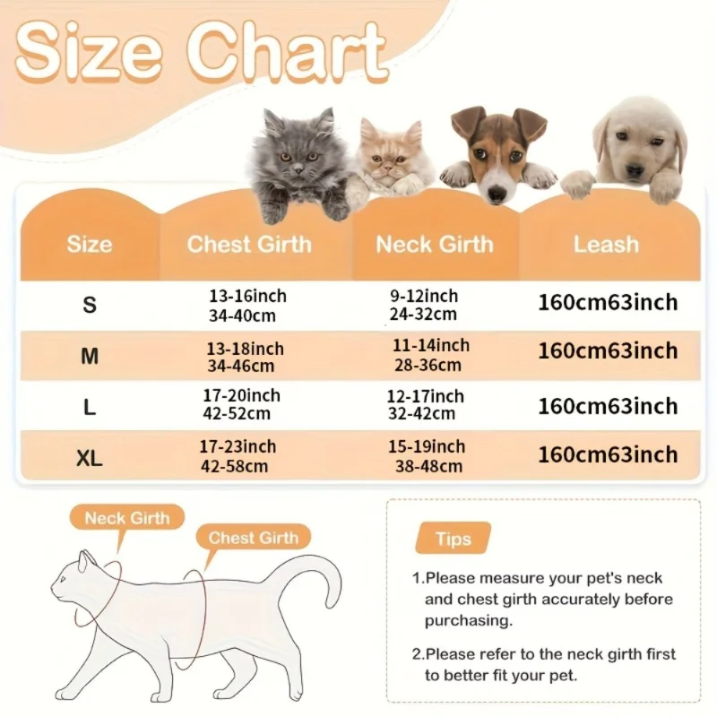 3-in-1 Anti-Flucht Katzengeschirr-Set Reflektierendes Atmungsaktives Westen-Geschirr Verstellbar mit 3M Einziehbarer Leine für Kätzchen und Erwachsene Katzen – Detail 1