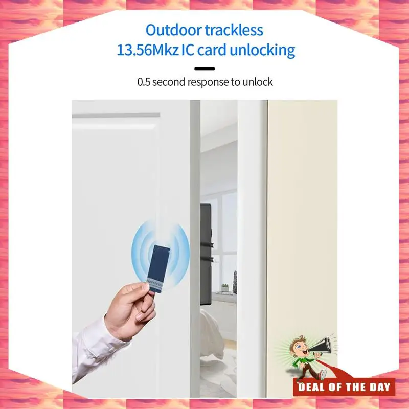 

24-Hour Delivery 2X Smart Tuya App IC Card Lock For Wooden Door Bluetooth Lock Electronic Door Lock No Drill