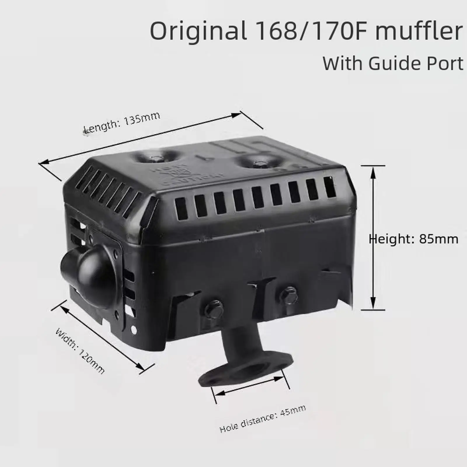 Engine Motor Exhaust Muffler Assembly Premium Portable Replace for 168F