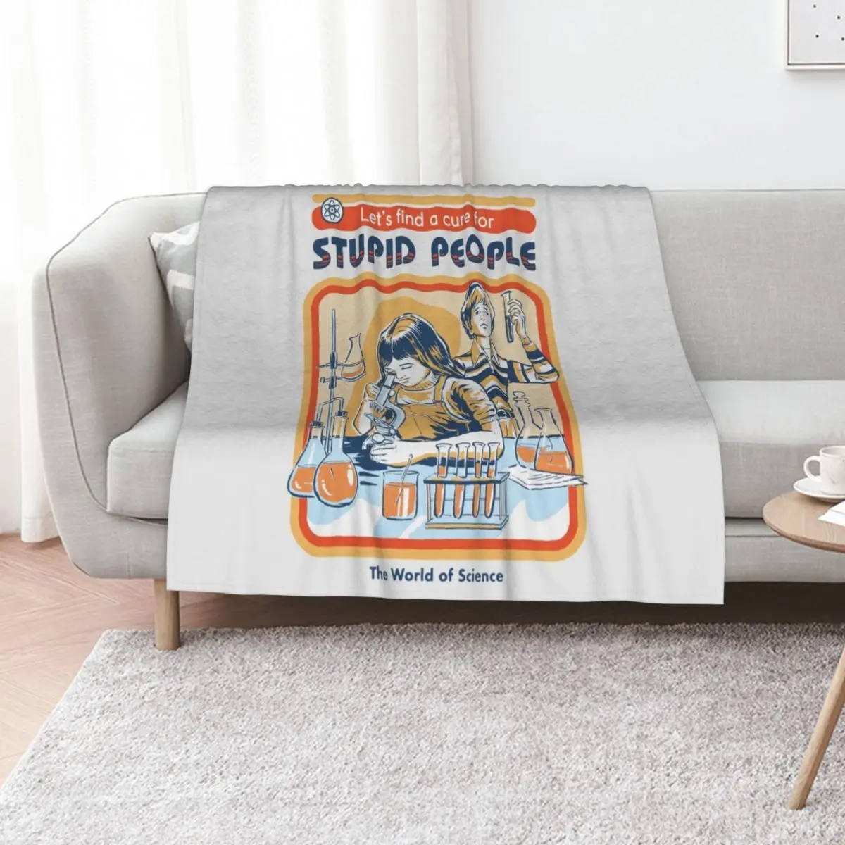 Una cura para personas estúpidas manta de felpa suave a cuadros para cama de invierno mantas de cama a cuadros