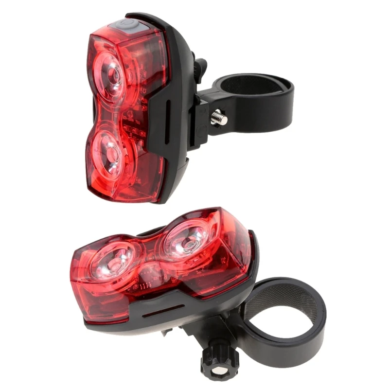 2 LED Bike Rear Lights 3 Modes Red Bright Safety Bicycles Accessories