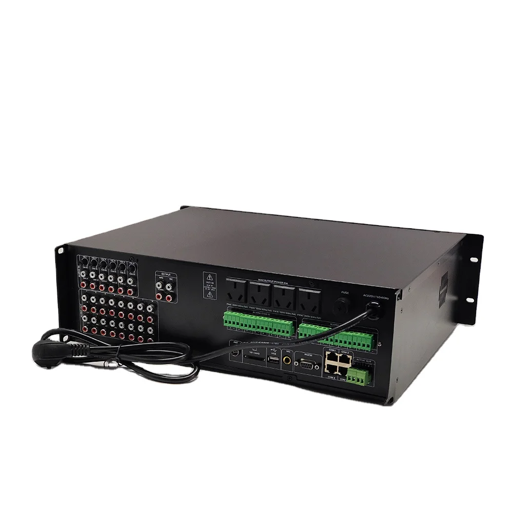 Built-in 2G Memory In telligent Audio 16 channels Public Address System Audio Controller Eight In 32 Output (Color Screen)