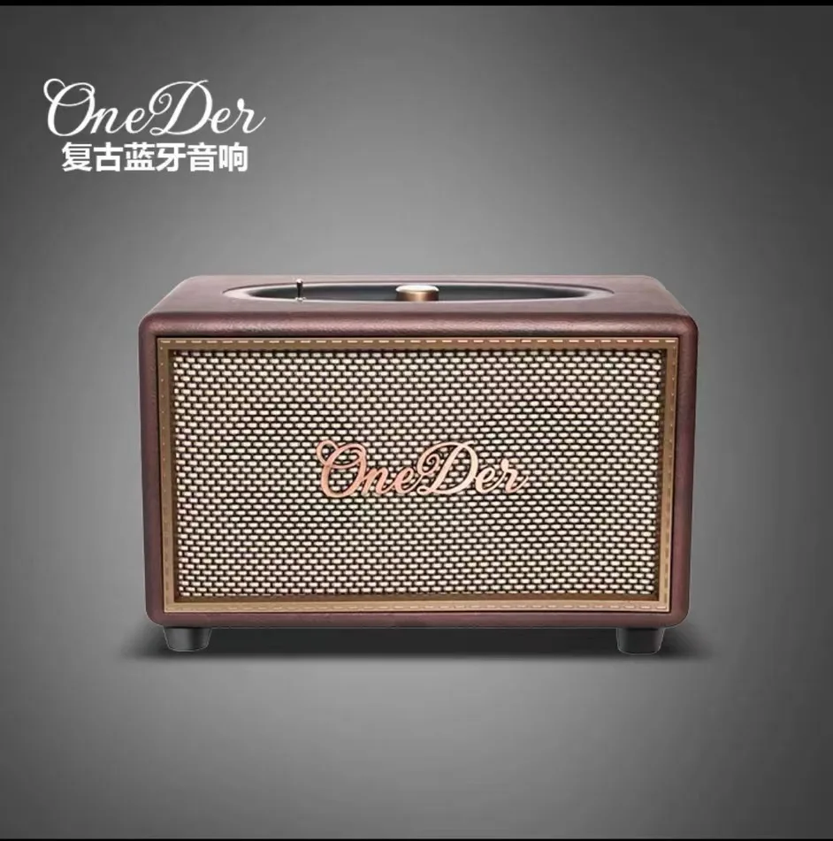 Oneder D6 40W High Power Retro Bluetooth Speaker Portable Classic Style Nostalgic Wooden Wireless Subwoofer AUX/TF caixa de som