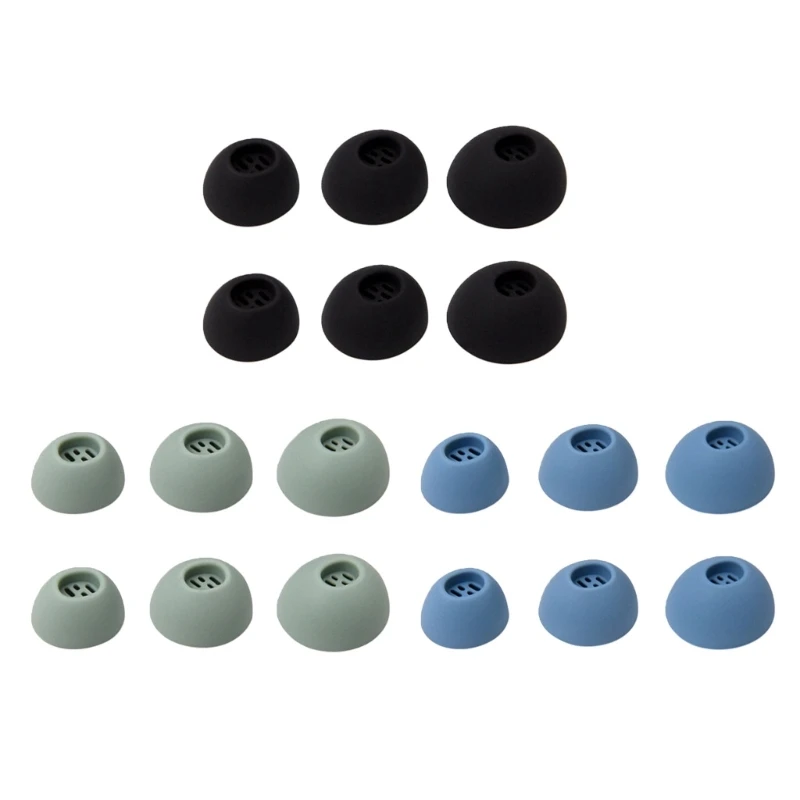 6 Pack Earbud Tips Covers Silicone Earpieces Noise Isolating Long Wear User Friendly Prolonged Use Durability for Buds 3