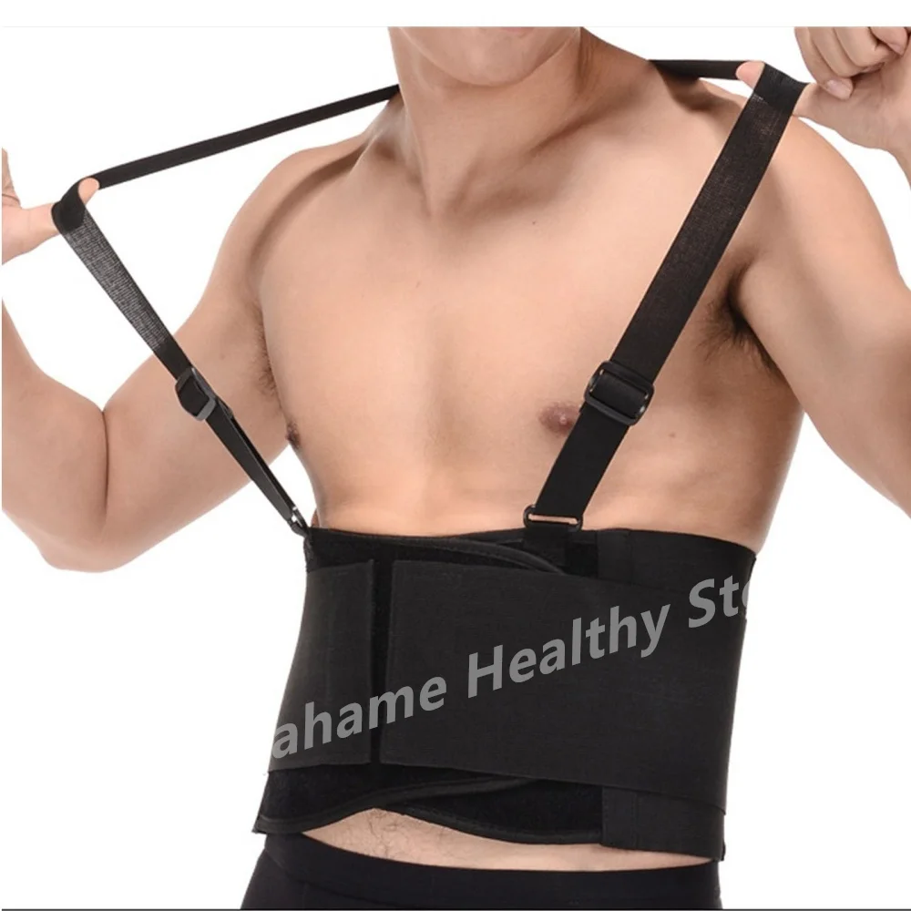 Back Brace Men Women Lumbar Support for Heavy Lifting Lower Back Support Belt with Removable Suspenders-Adjustable Back Belt