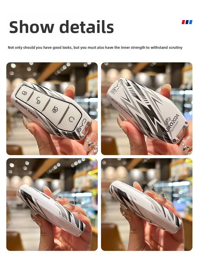 

Silicone Holder Chain Key Case Car Key Cover for BYD Atto 3 Han EV Dolphin Song PRO Max Tang DM Yuan Dolphin E2 Qin PLUS