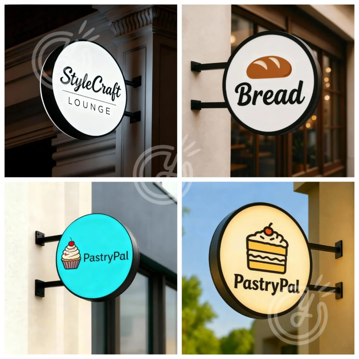 Sinal led de dupla face personalizado, logotipo comercial de néon, caixa de luz iluminada, logotipo de publicidade montado no teto e loja de bar de publicidade