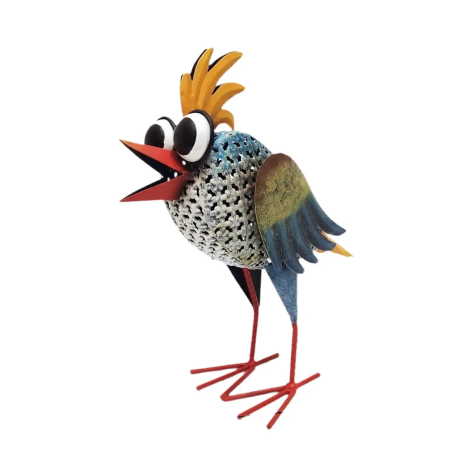 3D Metal Bird Statue Lawn Ornament Lifelike Outdoor Landscape 28x13x31cm Iron Art Figurine for Backyard Decor Versatile Sturdy