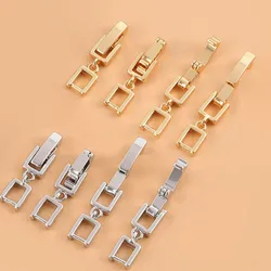 5pcs 18K Gold Plated Brass Fold Over Clasp Connector Closure for DIY Bracelet NecklaceMaking Jewelry Extender Finding Supplies