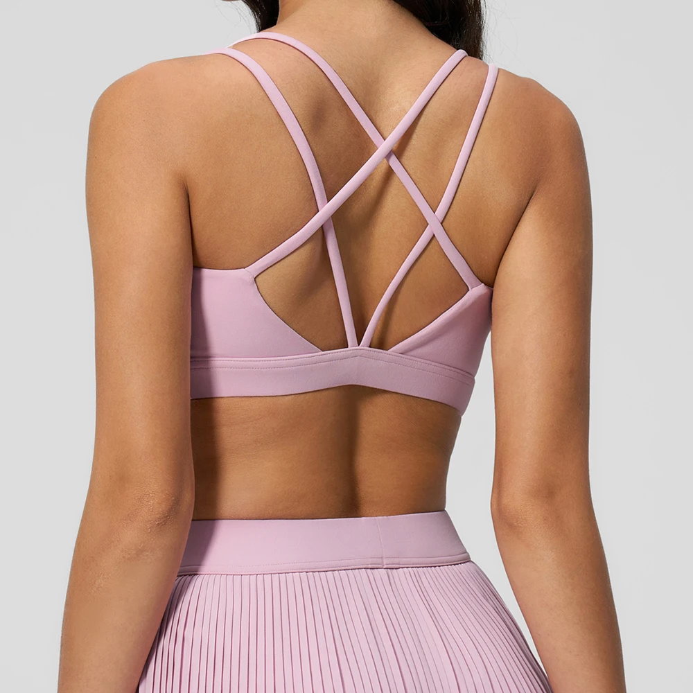 High Strength Fitness Sports Bra for Women Push Up Cross Back Shockproof Running Gym Training Workout Yoga Underwear Crop Tops