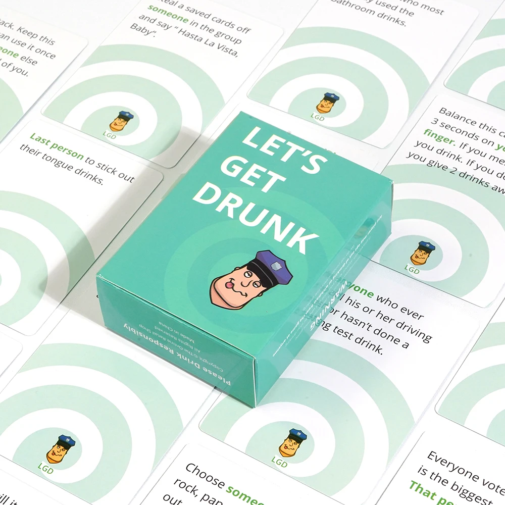 Let\'s Get Drunk Drinking Card Game for Adults Fun Party Board Game Suitable for 2 to 8 Player English