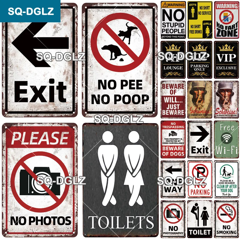 **Vintage Exit Metall-Warnschild, Wanddekoration, Plakette für Toilette, Bar, Haustür**