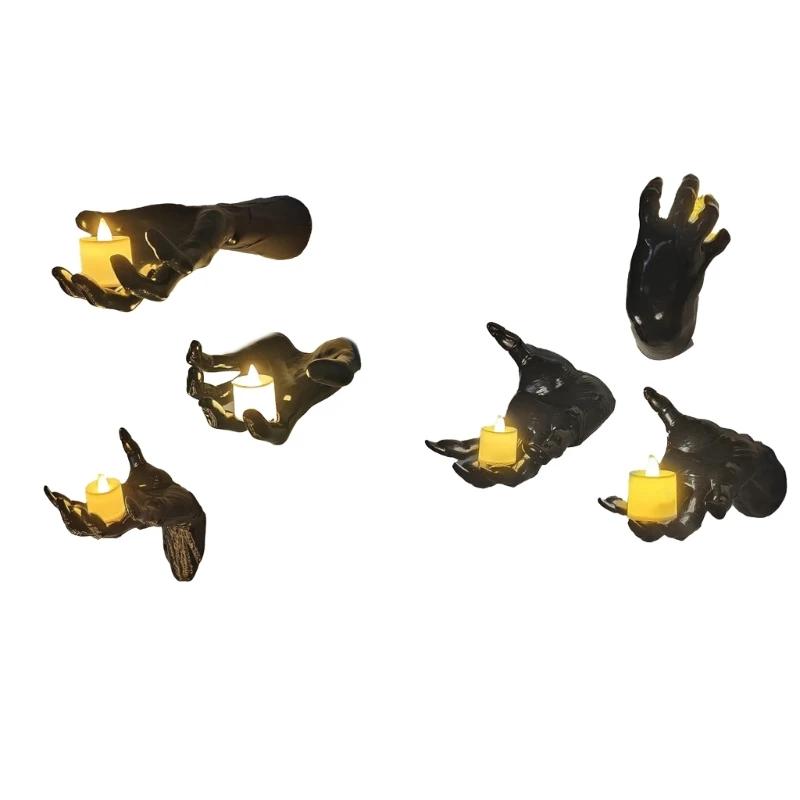 Set of 3 Terrifying Reaching Hands Shaped Wall Decoration Home Embellishment for Outdoor Display Holiday Accessories