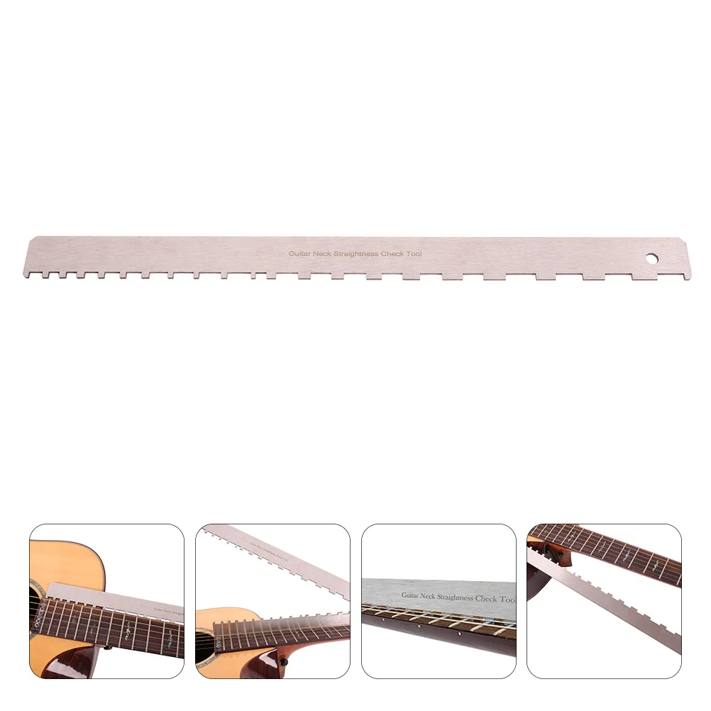 Neck Ruler Guitar Straight Accessories Notched Edge Ballad Setup Tool Straightness Check Measuring for Repair