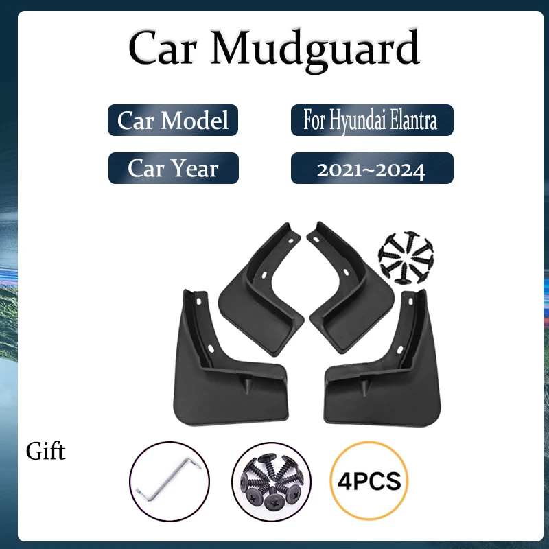 For Hyundai Elantra Avante  i30 Sedan CN7 2021 2022 2023 2024 Car Mud Guard Dustproof Mudguards Fender Mudflaps Auto Accessories