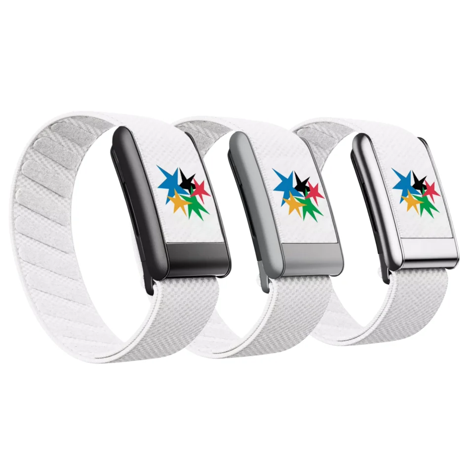 New White Nylon Braided Printed Replacement Strap Adjustable Wristband Bracelet Accessories For Whoop 5.0/MG Sport Tracker