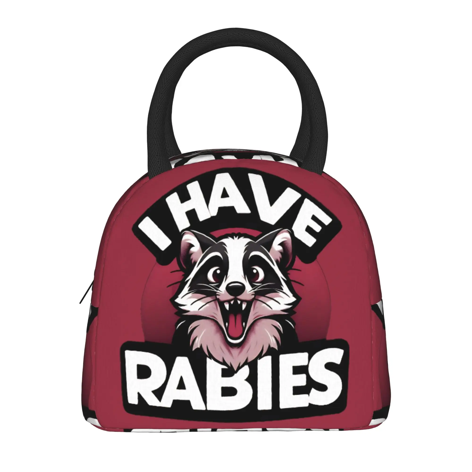 

Сумка для обеда с забавным животным принтом I Have Rabies, унисекс, эстетичная школьная сумка-холодильник, удобная сумка для обеда