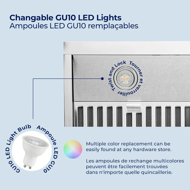 Hauslane Range Hood 36 Inch Under Cabinet 36 Inch, Stainless Steel Kitchen Vent 36 Inches,Stove Vent