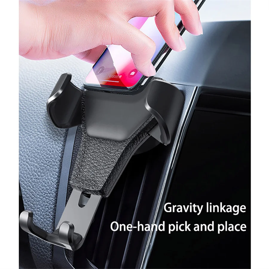 Gravity Car Cell Phone Holder For Air Vent Mobile Phone Mount Clip Stand Auto Smartphone GPS Support For iPhone Samsung Xiaomi view 2