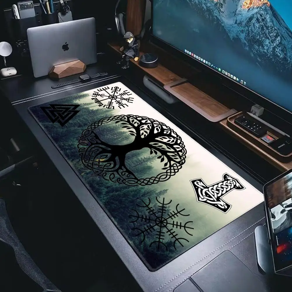 Viking Valknut Yggdrasil Tree Of Life Simple Design Customized Laptop Gaming Size For Keyboards Mat Mousepad For Boyfriend Gift