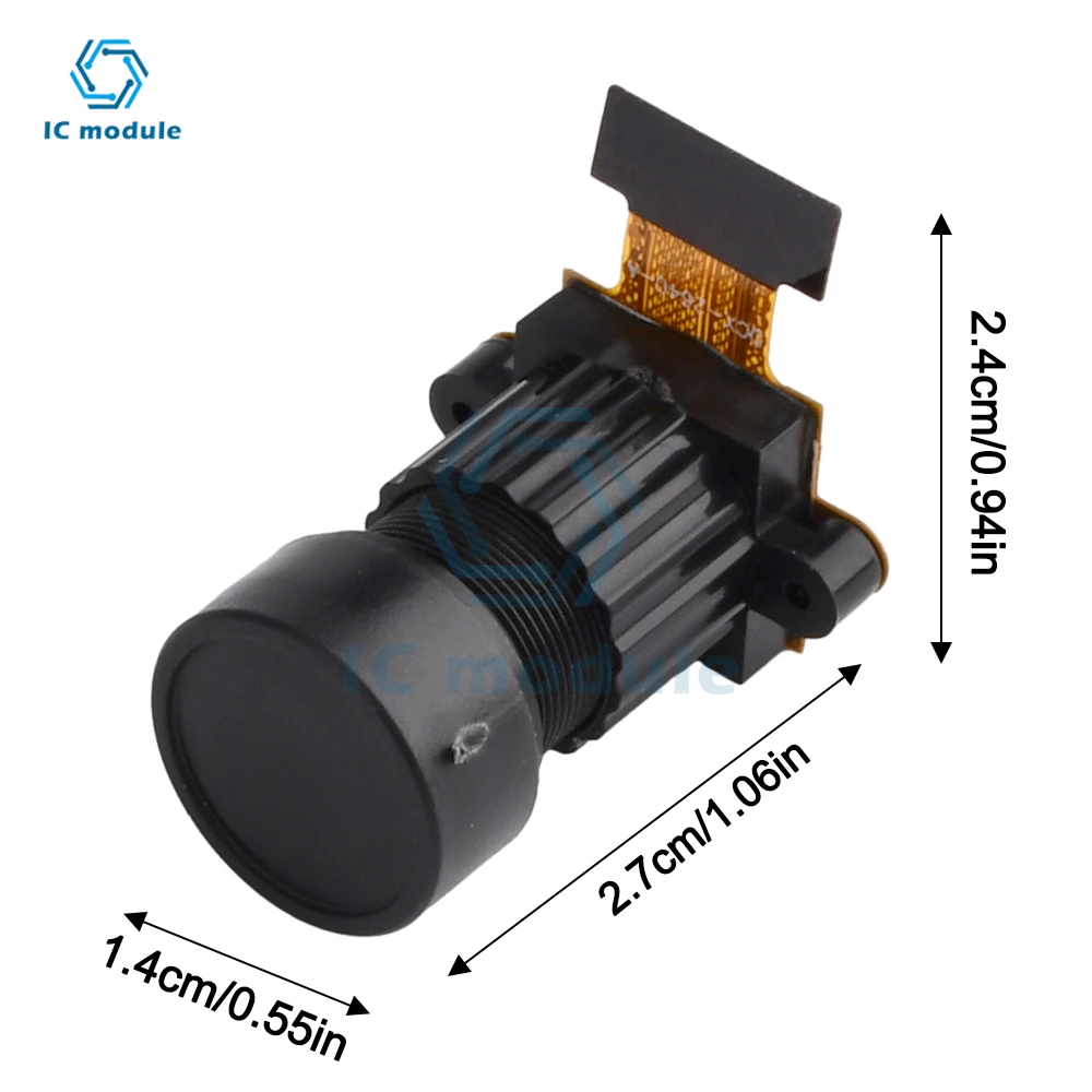Módulo de câmera ultra grande angular ov2640 para placa de desenvolvimento esp32 cam 65 100 120 200 graus k210 stm32 mcu grande angular dvp 2mp