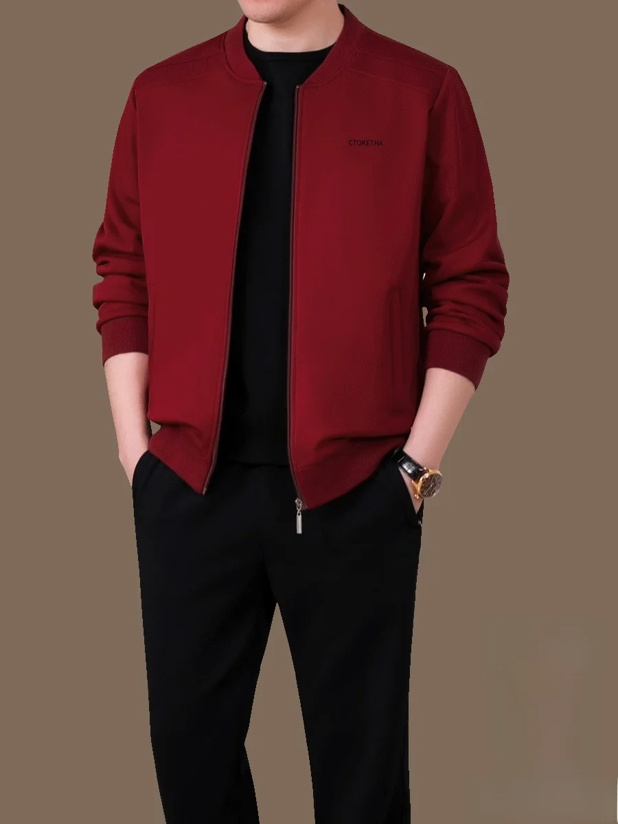 

Спортивный костюм для мужчин среднего и старшего возраста: повседневный комплект из толстовки с длинным рукавом и брюк, трехпредметный костюм для весны и осени.