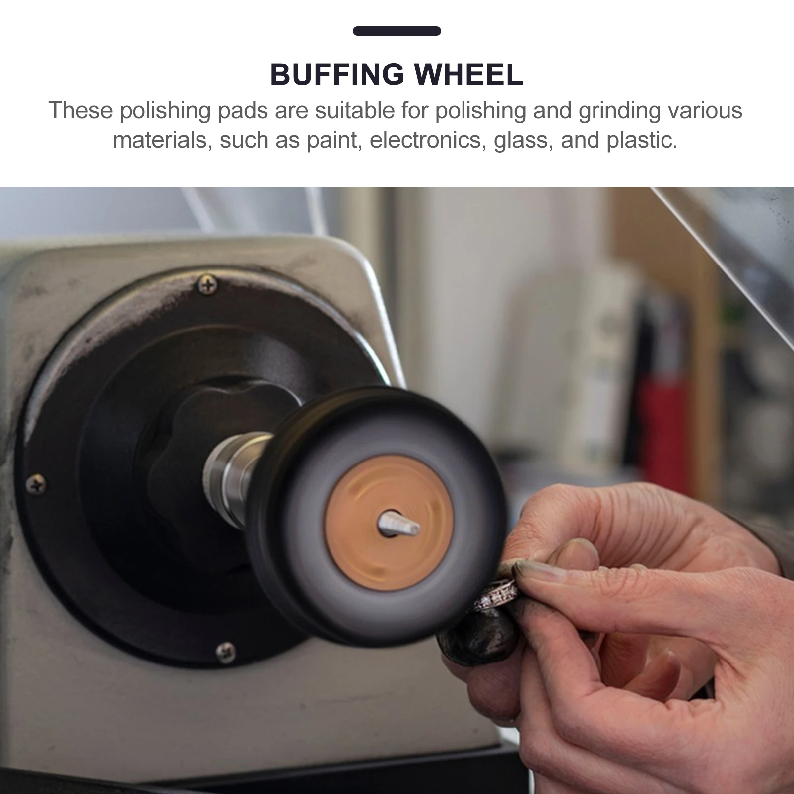 

4 Inch Cloth Wheel Set Bench Grinder Buffing Wheels Polishing Discs for Drill Wood Carving Jewelry Wax Lightweight Comfortable