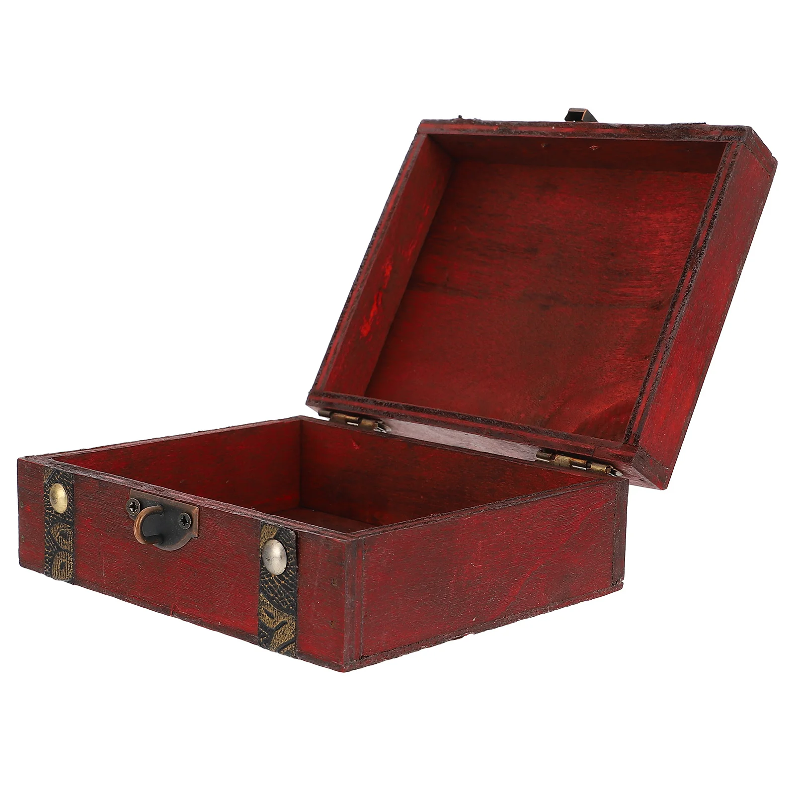 

1pc Wooden Storage Box Retro Desktop Organizer For Jewelry Cosmetics Sundries Square Bamboo Holder Home Office Decor