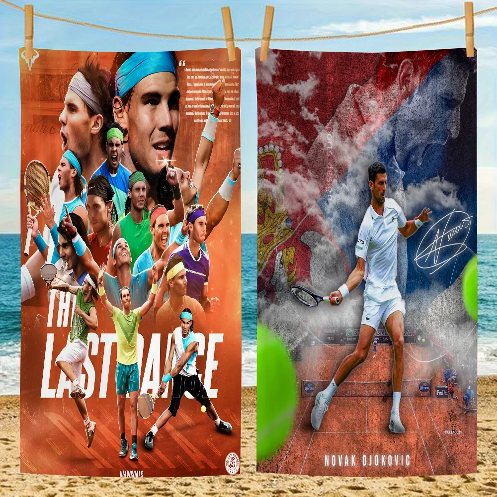 R-Rafael N-N-Nadal R-Roger F-Federer Microfiber Printed Beach Towel Mountain Climbing Yoga Swimming Running Absorbent Soft Towel